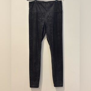 Athleta Elation Misty Lace Tight Womens Leggings Size Small Gray / Black